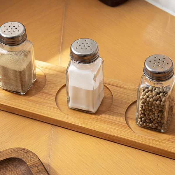 Salt- og pebersæt med rustfrie toppe, sæt af 2 (firkantede shakere) Square Shakers