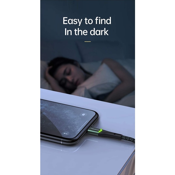 USB-Lightning iPhone -datakaapeli ja latauskaapeli, tukee nopeaa latausta ja datan synkronointia (Oranssi, 1,8 m), nylonpunottu, USB-A, yhteensopiva iPhone 13/1:n kanssa