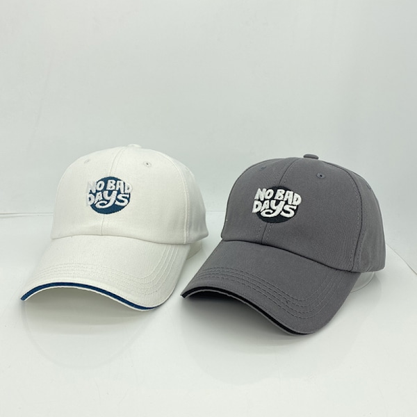 Dotpet Hat Ladies Niche Simple Embroidered Letters Arc Edge Stitching Color Baseball Cap Men(Beige)