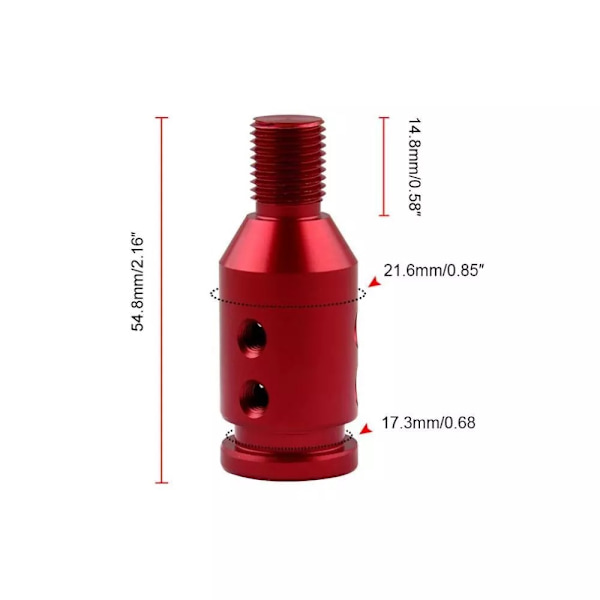 Girspakstift-adapter, gjengeomformer, girspakadapter - 10×1,5 - rød (to pakker)