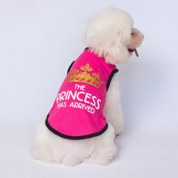 Hundtröjor för valpflickor, sommarkläder för hundar, valpkläder valptröjor, söta hundvästar för prinsessor för Chihuahua Yorkie-flickor, (storlek XS)