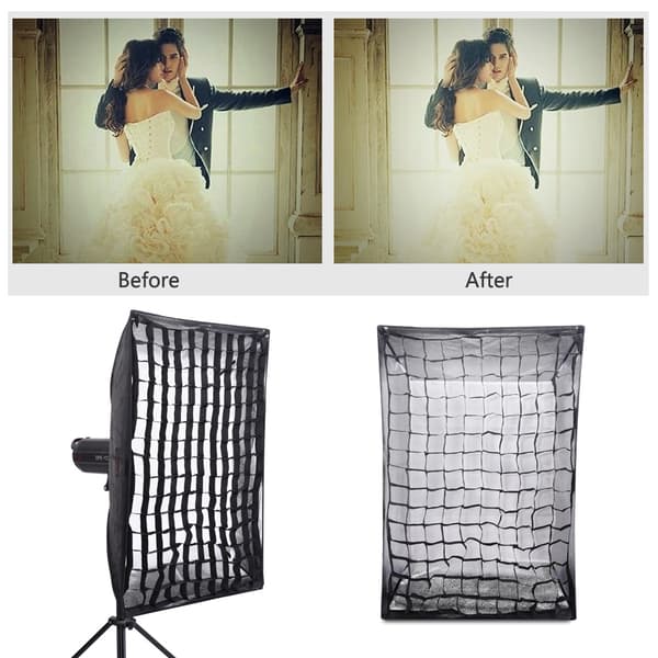 Nonwoven gitter til Softbox Flash Studio Lysstyring Fototilbehør (80 x 120 cm)