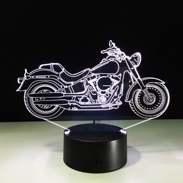 WJ Led Työpöytälamppu Led Työpöytälamppu 3D Illuusiolamppu Moottoripyörä Yövalo Kosketuskytkin Pöytävalot Makuuhuone Motocross Lamput Moottoripyörä Yövalo