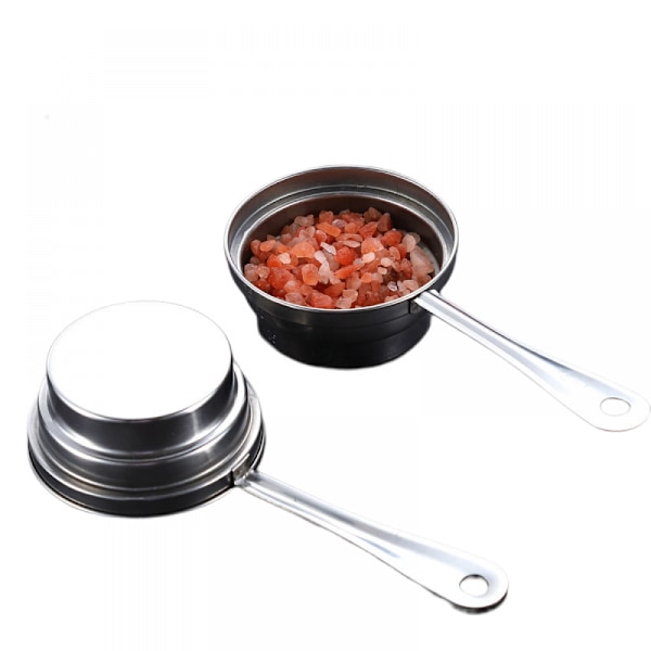 Kök i rostfritt stål 75 ml mätkopp, mångsidiga bakredskap, köksmjöl, torrt spannmål, vätska och andra mätverktyg（2PCS）