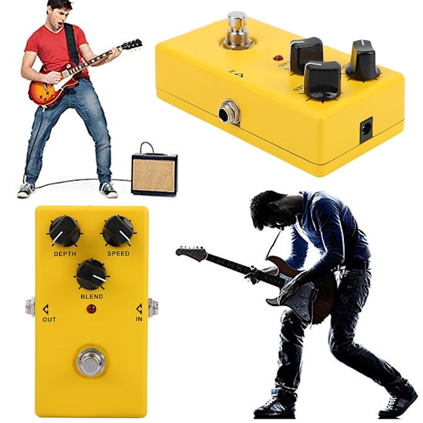 Gul Metall Elektrisk Gitarr Effekt Pedal Mini Gitarr Ljud Chorus Effekt Pedal Processor