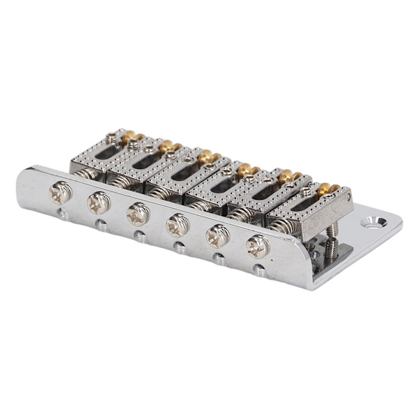 Hardtail Saddle Bridge 6 String 78mm Zinklegering Koppar Elektrisk Gitarr Bridge för Utbyte Silver