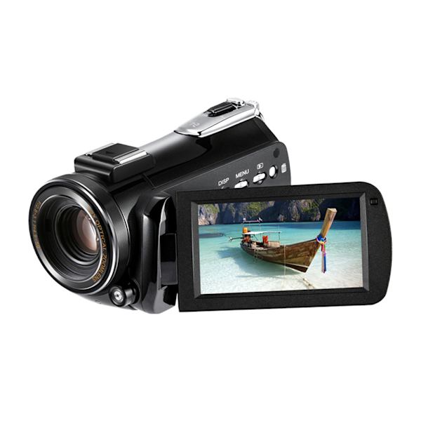 Ordro 4K UHD WiFi 12X Zoom 24MP pekskärm digital videokamera videokamera (Combo 2)