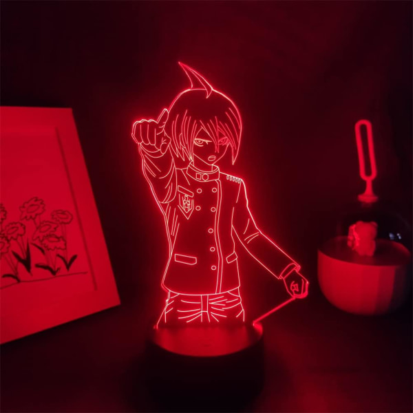 Anime-hahmo Saihara Shuichi 3D-lamppu Akryyli LED Yövalo Syntymäpäivälahja RGB 16 Väriä Vaihtuva Makuuhuoneen Yöpöydän USB-pöytälamppu Koriste