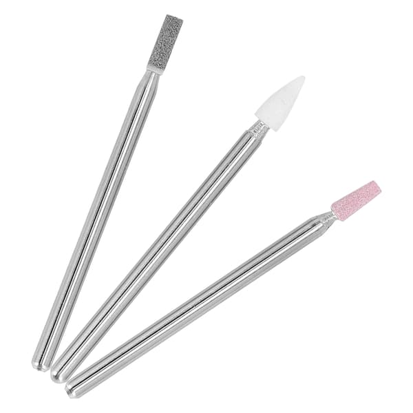 3 st Nagelfräsbits Professionella Nagelfil Cuticle Remover Bits med Förvaringslåda