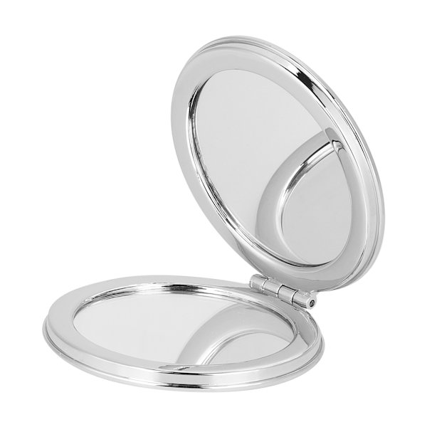 Retro Style Mini Makeup Spejl Kvinder Bærbare Runde Dobbeltsidet Foldbar Lommespejl