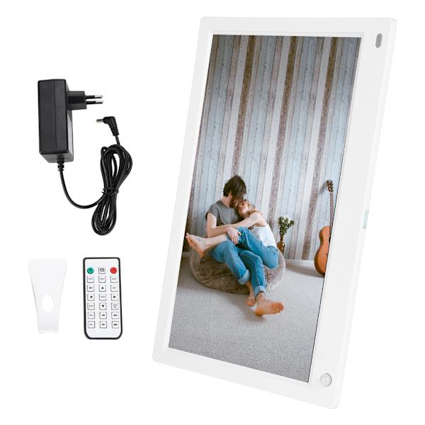 12,5\" skärm HDMI IPS Multifunktion Human Detection Digital Fotoram 1080P (Vit)
