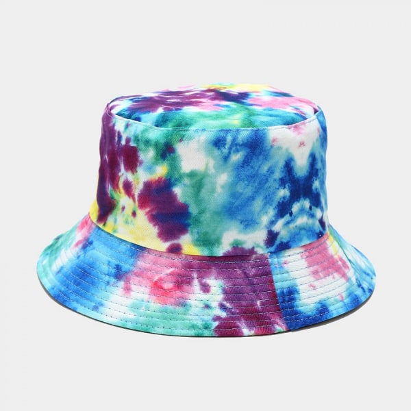 AVEKI Bucket Hat Tie Dye Reversible Fisherman Sommer Strand Solhatte til Kvinder