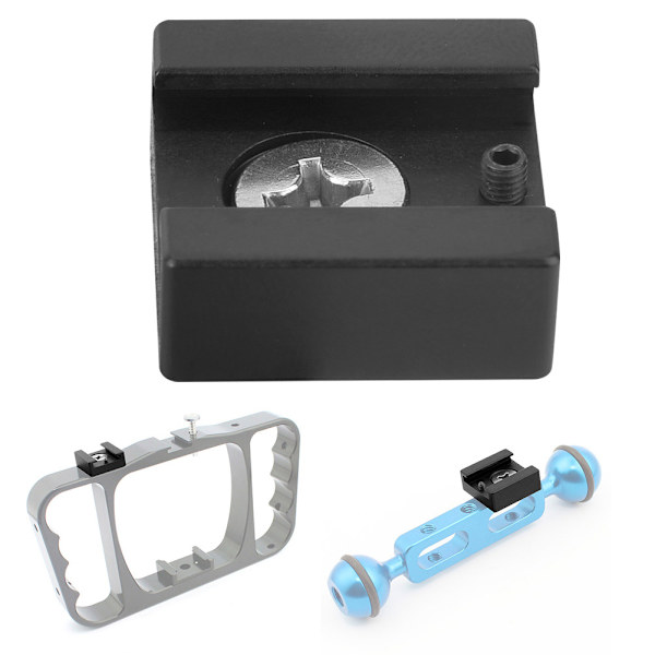1/4\" Skruv Aluminiumlegering Flash Varm Sko Montering för Kamera Stativ Foto Studio Kit