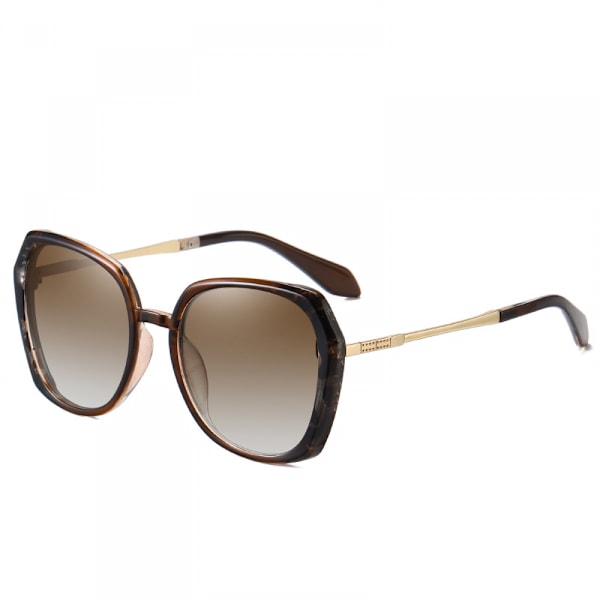 Retro Oversized Runde Polariserende Solbriller til Kvinder Store Stel Dame Shades