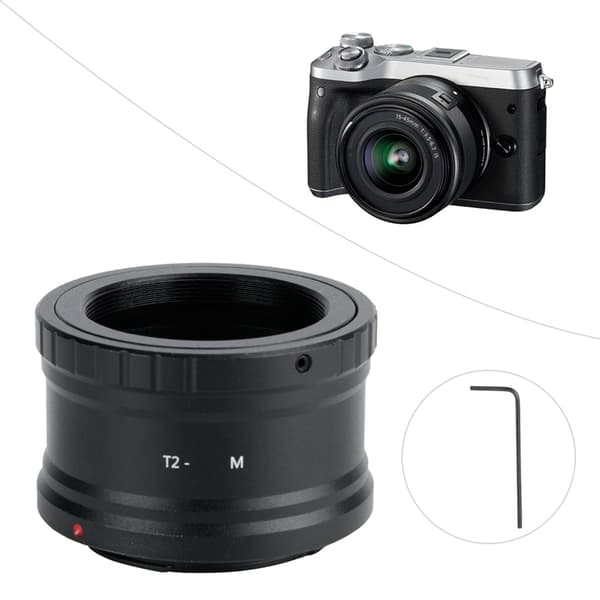 Teleskoplinse T2 til Canon spejlløst kamera EOS M Adapterring M42*0.75