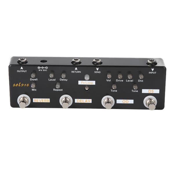 Kitaraefektipoljin 5 Tilaa Reverb Delay Fx LOOP Distortion Overdrive Kitara Viritys Tarvikkeet