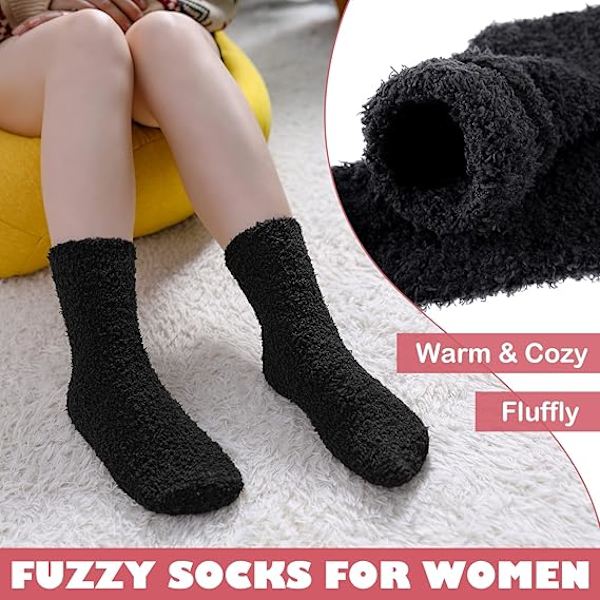 Dam Fuzzystrumpor Mysiga Fluffiga Vinter Varma Toffelstrumpor Mikrofiber Mjuka Hemma Sovastrumpor, 02