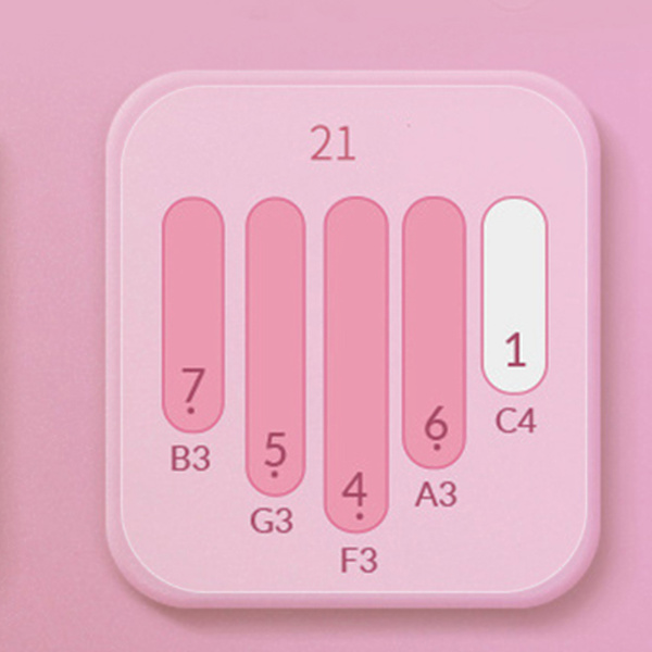 Tommelfingerklaver Akryl Blomstermønster Bræt Nem Spil Professionel Kalimba Instrument Gaver Pink 21 Tangenter