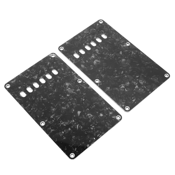 2 st elgitarr bakre lock med 6 hål PVC plast gitarrskydd bakplatta ersättning svart