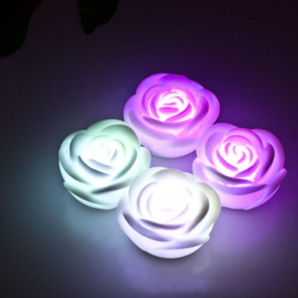 LED-lysande tillbehör - lysande rosor, lysande blommor, nattljus, LED-hår, gnistrande LED-lysande leksaker（6PCS）