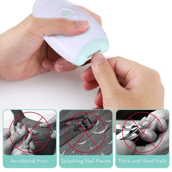 Professionell säker elektrisk nagelklippare för dubbla användningsområden för nagelklippning manikyrverktyg, nagelklippare