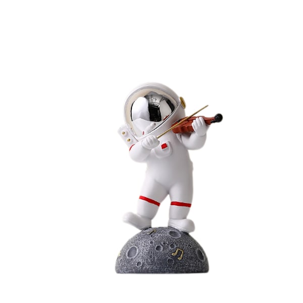 Band Astronaut Astronaut Prydnad Grossist Vardagsrum Skrivbord Hem Prydnad Liten Prydnad Present Violinist Silver