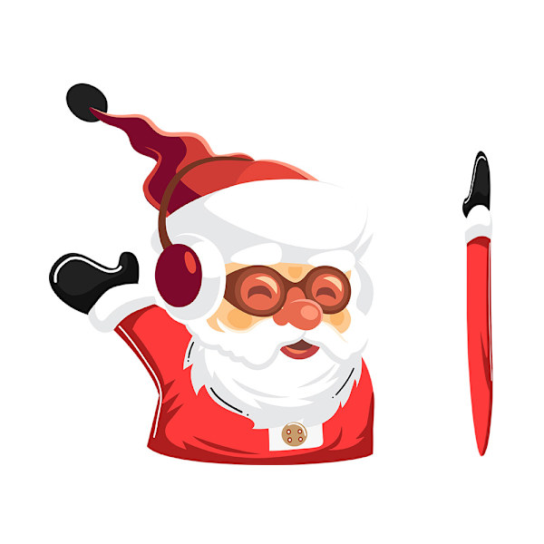 (1 Pack) Självhäftande jul torkarblad klistermärke jultomten klistermärke bil bakre vindruta torkarblad klistermärke bil klistermärke (dansande jultomten)