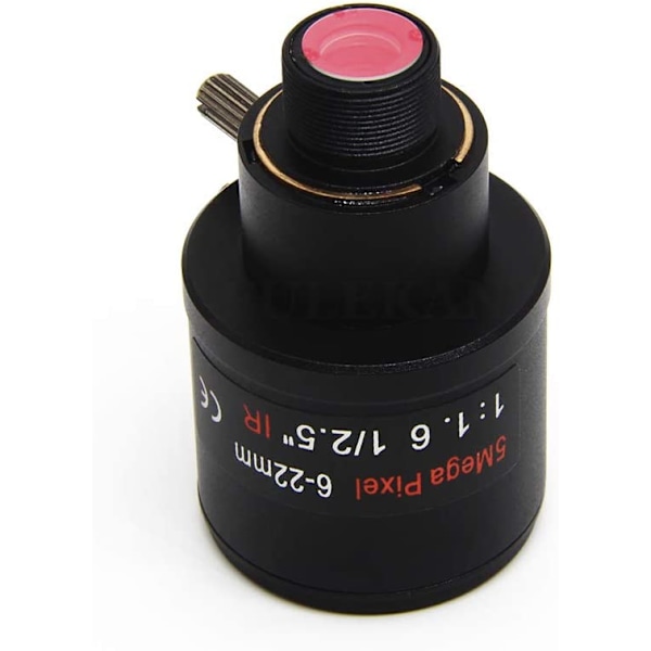 5MP Actionkamera Vari-fokalobjektiv 6-22mm M12-fäste 1/2,5 tum IR-filter Långdistansvy