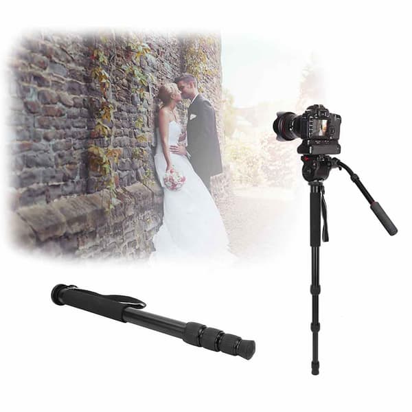 Aluminium Kamera Unipod Monopod Flip Lock 5 Sektioner Basstativ