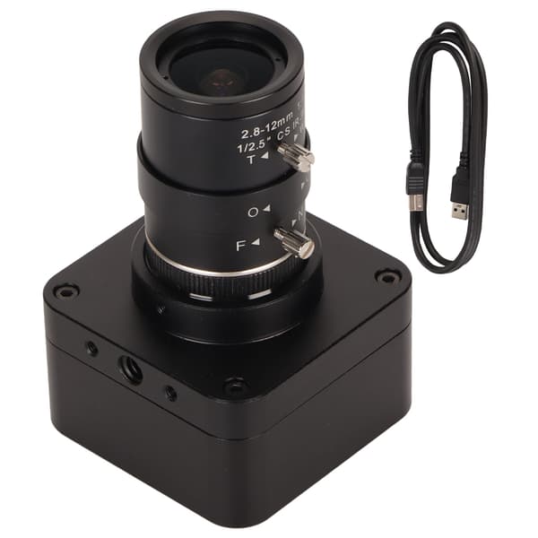 4K USB Webcam 2160P 25fps 8MP HD Multimedia Interface 2.8 til 12mm F1.4 Manuel Zoom CS Mount Linse Mini USB2.0 PC Kamera til Live Streaming