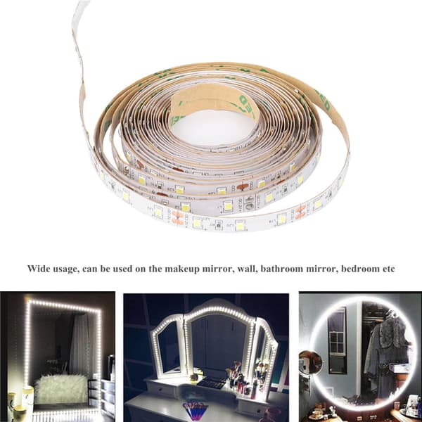13ft SMD 120 LED Strip Bar Vanity Mirror Makeup Lamp Fleksibel Strip Light Kit