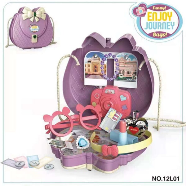 Set för flickor och pojkar, 2 i 1 leksaksryggsäck Resväska leksak