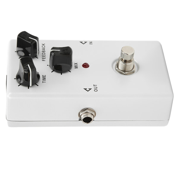 Fördröjningspedal BBD Analog Krets Elektrisk Gitarr Monoblock Effekt med 3 Justeringsknappar 30mA
