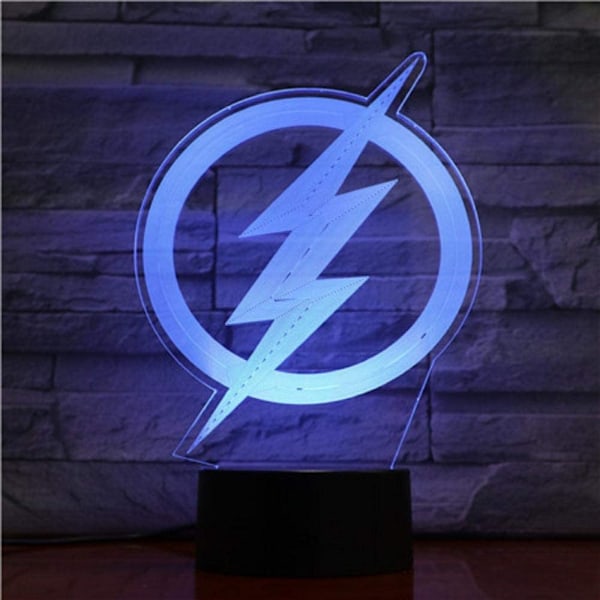 3D Illusionslampa Nattlampa Skrivbordslampa Visuell Illusion LED Flash Logomodel Leksak Bordlampa Pojkväns Sovrumsdekoration Present Led 7 Färger