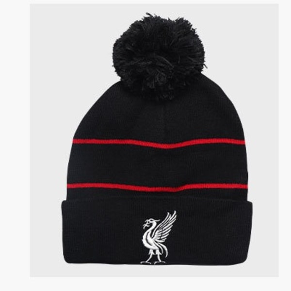 Liverpool FC Unisex Varm Strikket Hætte med Crest - Julegave til Fodboldfans