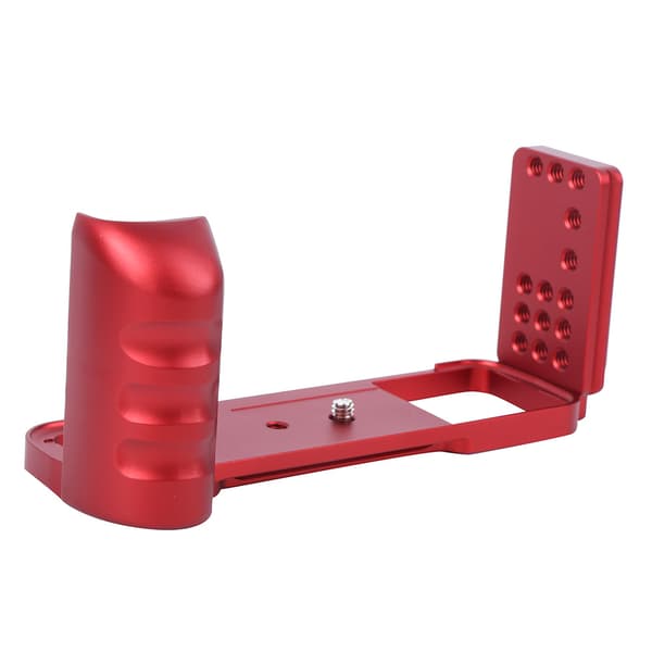 L Quick Release Plate Horisontal Vertikal Skytehåndtak Base for Fuji GFX 50R KameraRød