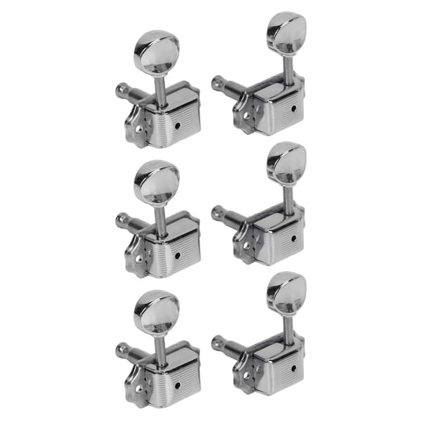 6 st gitarrsträngstämningsmekanik i metall, stämnyckel, maskinhuvudset, kit för akustisk elgitarr, silver