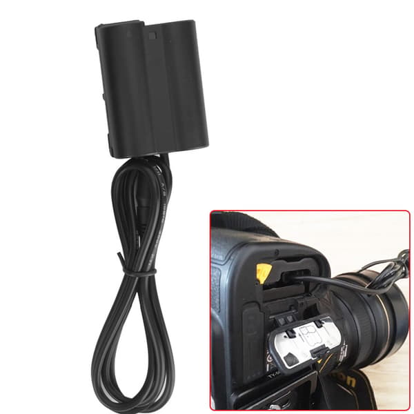 En EL15 Fuldt Kodet Ekstern Dummy Batteri Strømadapter til Nikon D500 D600