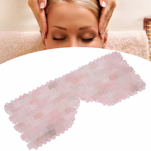 Øjenafslappende maske ansigtsmassager naturlig jadesten reducerer mørke rande sten soveplejeværktøj rosenkvarts