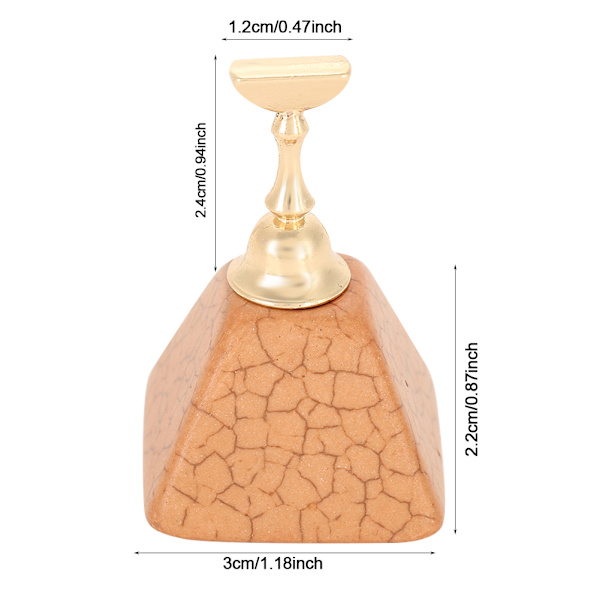 Magnetisk negletip øve stativ base legering holder neglekunst display manicure værktøjssæt brun