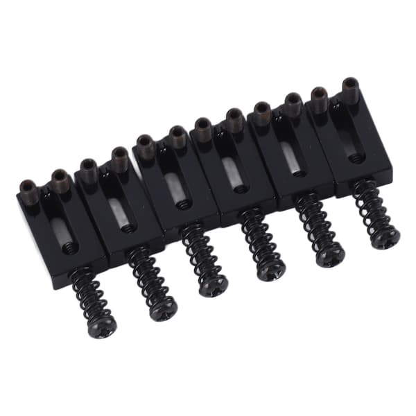 6 st Elektrisk Gitarr Stall Sadel Standard Zinklegering Gitarr Tremolo Stall Rull Sadel för Utbyte Svart