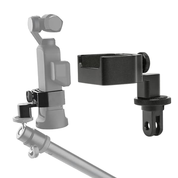 Sort aluminiumslegering Universal udvidelsesadaptermonteringstilbehør til DJI OSMO POCKET