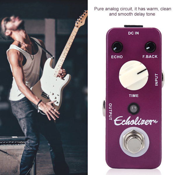 Helt metallhölje Delay Distortion Effects Pedal Elektrisk gitarrtillbehör