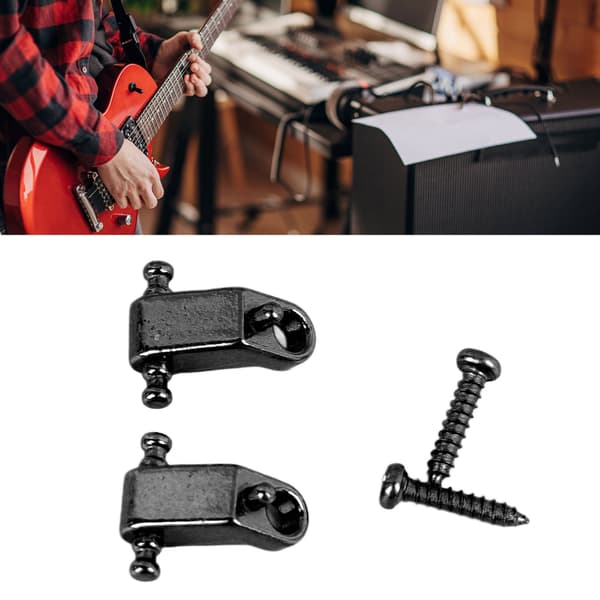 Gitarrstränghållare Rullträd Guide Hållare Metall Elgitarr Strängguide Hållare Ersättning Svart