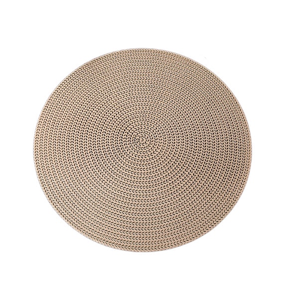 5-pack PVC ihåliga bordstabletter/bröllopsaccent, runda bordstabletter, pressad vinyl bordstablett för matbord