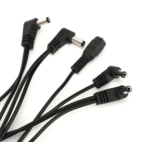 1 til 8 Daisy-kabel Elektrisk Gitar Effektpedal DC Strømkabel 5,5 mm x 2 mm Plugg