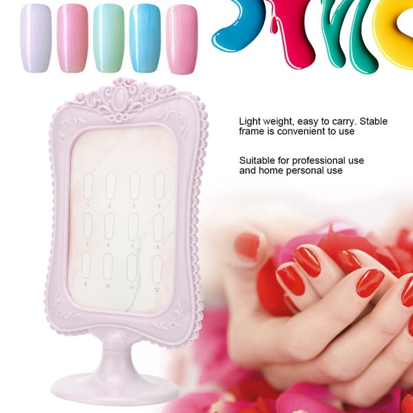 Neglelak Gel Farve Display Frame Showcase Frame Board Salon Tilbehør Lilla
