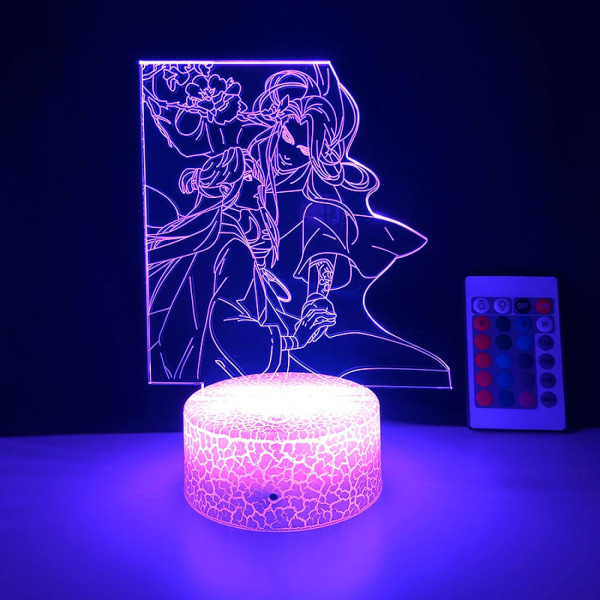 Anime LED-lampa Tian Guan Ci Fu för sovrumsdekor nattlampa födelsedagspresent BL Manga rum 3D-lampa Heaven Official's Blessin