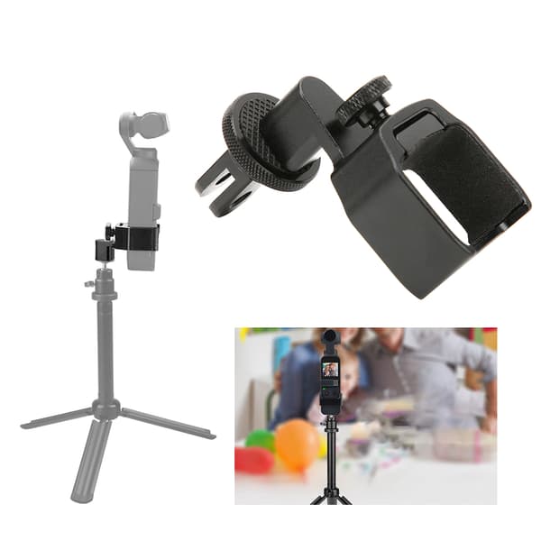 Sort aluminiumslegering Universal udvidelsesadaptermonteringstilbehør til DJI OSMO POCKET