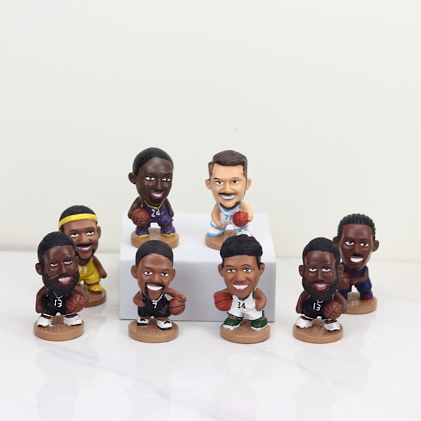 8 st NBA Basketstjärna Handhållen Ace Spelare Docka Kobe Curry James Harden Liten prydnad-8 st1 8 pcs
